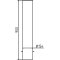 Stainless steel post |  154 mm | stationary, for casting in concretewith ground anchor | total length approx. 900 mm